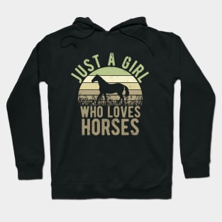 Just A Girl Who Loves Horses for Horse Lovers Gift Hoodie